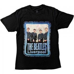 The Beatles Unisex T-Shirt: Pierhead Frame (Black) (Medium)