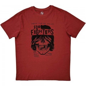 Foo Fighters Unisex T-Shirt: SF Valley (Red) (Medium)