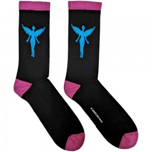 Nirvana Unisex Terry Socks: In Utero Blue Angel (Black) (UK Size 7 - 11)