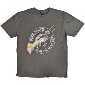 Pink Floyd Unisex T-Shirt: Wish You Were Here 1975 (Charcoal Grey) (Small)