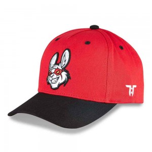 Tokyo Time Unisex Baseball Cap: Misfits Gaming Black Peak (Red & Black)