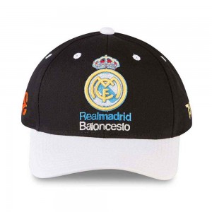 Tokyo Time Unisex Baseball Cap: Euroleague Basketball Real Madrid (Black & White)