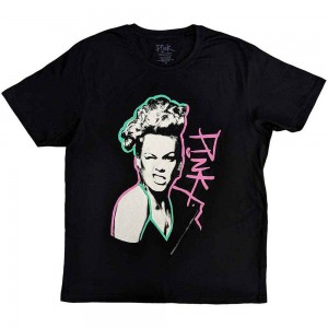 Pink Unisex T-Shirt: Paint Pen (Black) (X-Large)
