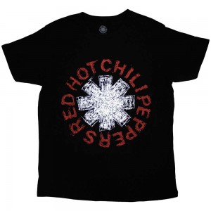 Red Hot Chili Peppers Unisex T-Shirt: Scribble Asterisk (Black) (Small)