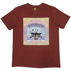 The Beatles Unisex T-Shirt: Magical Mystery Tour Album Cover (Red) (Small)