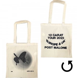 Post Malone  Cotton Tote Bag: Spotlight 2023 Tour (Natural) (Back Print & Ex-Tour)