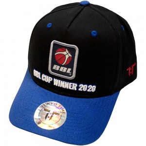 Tokyo Time Unisex Baseball Cap: British Basketball League Cup Winner 2020 (Black & Blue)