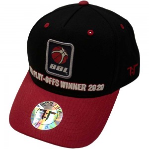 Tokyo Time Unisex Baseball Cap: British Basketball League Play-Offs Winner 2020 (Black & Red)