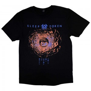 Sleep Token Unisex T-Shirt: Vortex Eye (Black) (Large)