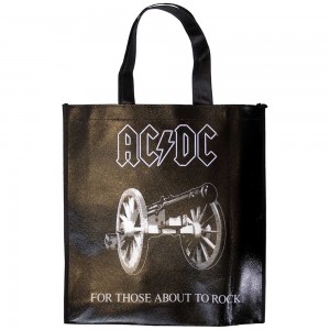 AC/DC Eco Shopper: About To Rock (Black) (Back Print)