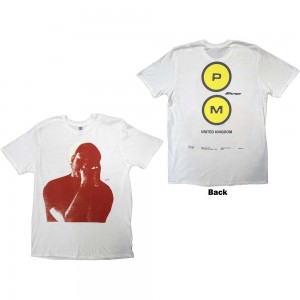 Post Malone Unisex T-Shirt: Red Photo Live (White) (Back Print & Ex-Tour) (XX-Large)