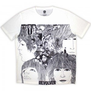 The Beatles Unisex Sublimation T-Shirt: Revolver (White) (Small)