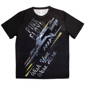 Pink Floyd Unisex Sublimation T-Shirt: Wish You Were Here (Black) (XX-Large)