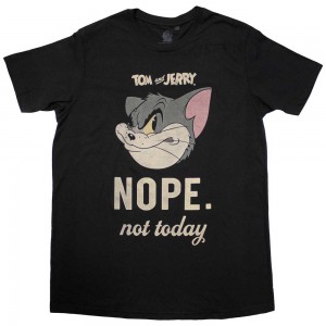 Tom & Jerry Unisex T-Shirt: Not Today (Black) (Small)