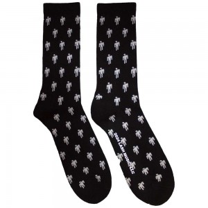 Billie Eilish Unisex Terry Socks: Blohsh Pattern (Black) (UK Size 7 - 11)