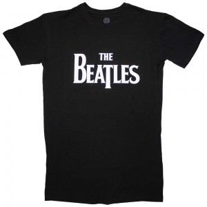 The Beatles Ladies T-Shirt Dress: Drop T (Black) (X-Large)