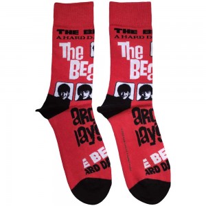 The Beatles Unisex Ankle Socks: A Hard Day´s Night (Red) (UK Size 7 - 11)