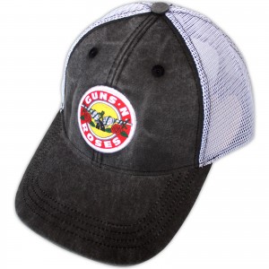 Guns N´ Roses Unisex Mesh Back Cap: Vintage Logo (Charcoal Grey & White)