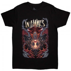 In Flames Unisex T-Shirt: Ghost In My Head (Black) (Medium)