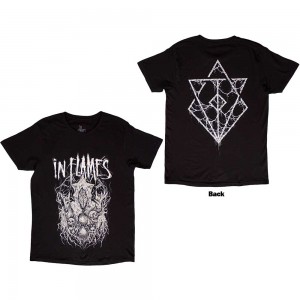 In Flames Unisex T-Shirt: Buried in Time (Black) (Back Print) (X-Large)