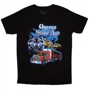 Queens Of The Stone Age Unisex T-Shirt: Wolf Skyline (Black) (XX-Large)