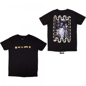 De La Soul Unisex T-Shirt: Mono Group (Black) (Back Print) (X-Large)