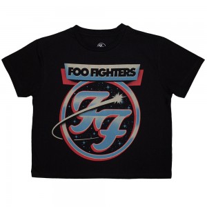 Foo Fighters Ladies Crop Top: Comet (Black) (Medium)