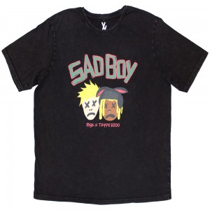 Machine Gun Kelly Unisex Stone Wash T-Shirt: Sad Boy (Black) (XX-Large)