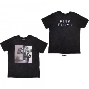 Pink Floyd Unisex Stone Wash T-Shirt: Ummagumma (Black) (Back Print) (X-Large)