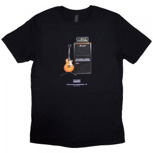 Oasis Unisex T-Shirt: Definitely Maybe Guitar (Black) (Medium)