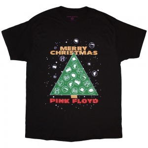 Pink Floyd Unisex T-Shirt: Merry Christmas (Black) (Small)