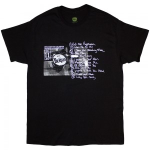 The Beatles Unisex T-Shirt: Washington ´64 Drum Photo & Setlist (Black) (XX-Large)