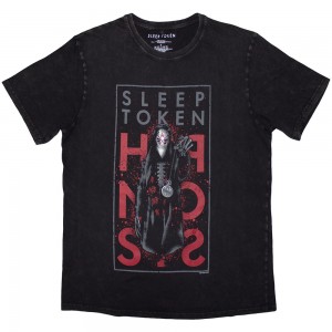 Sleep Token Unisex Stone Wash T-Shirt: Hypnosis (Black) (Small)