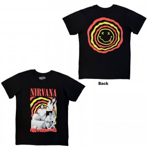 Nirvana Unisex Carbon T-Shirt: Nevermind Bath Tub (Black) (Back Print) (XX-Large)