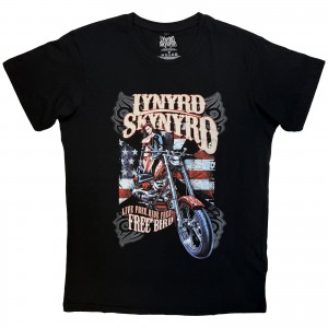 Lynyrd Skynyrd Unisex Carbon T-Shirt: Ride Free (Black) (XX-Large)