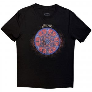 Santana Unisex T-Shirt: Madala 2 (Black) (Medium)