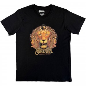 Santana Unisex T-Shirt: Lionhead (Black) (Medium)
