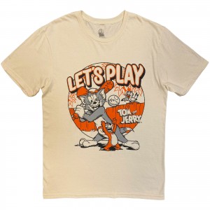 Tom & Jerry Unisex T-Shirt: Let´s Play (Natural) (Small)