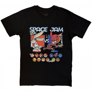 Space Jam Unisex T-Shirt: Tune Squad vs Monstars Homage (Black) (XX-Large)