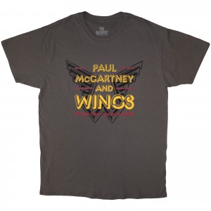 Paul McCartney Unisex T-Shirt: Wings Over America ´76 (Charcoal Grey) (Medium)