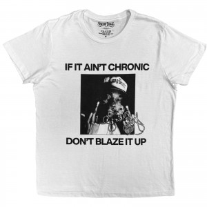 Snoop Dogg Unisex T-Shirt: Chronic Signature (White) (Small)