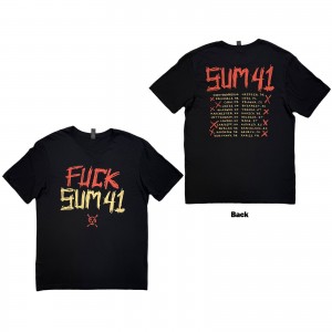 Sum 41 Unisex T-Shirt: Tour ´24 Pt.2 Fuck Sum 41 (Black) (Back Print) (XX-Large) (Ex-Tour)