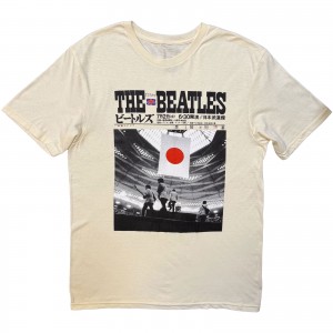 The Beatles Unisex T-Shirt: At the Budokan (Off White) (Large)
