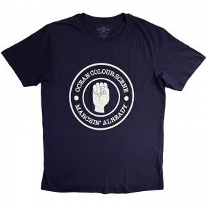 Ocean Colour Scene Unisex T-Shirt: Marchin´ Fist (Navy Blue) (Small)