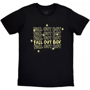 Fall Out Boy Unisex T-Shirt: Logo Repeat (Black)