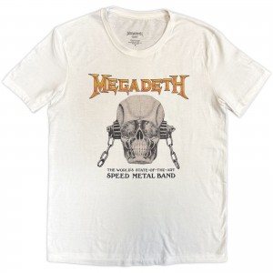 Megadeth Unisex T-Shirt: Speed Metal (White)
