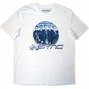 NSYNC Unisex T-Shirt: Band Circle (White)