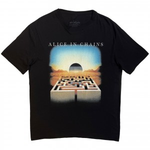Alice In Chains Unisex T-Shirt: Maze Scape (Black) (X-Large)