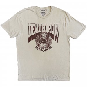 Death Row Records Unisex T-Shirt: Execution Circle Mono (Sand) (Small)