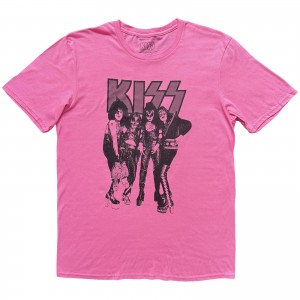 KISS Unisex T-Shirt: Dressed To Kill (Pink) (XX-Large)